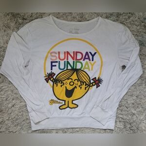 Little Miss White and Yellow Graphic Tee